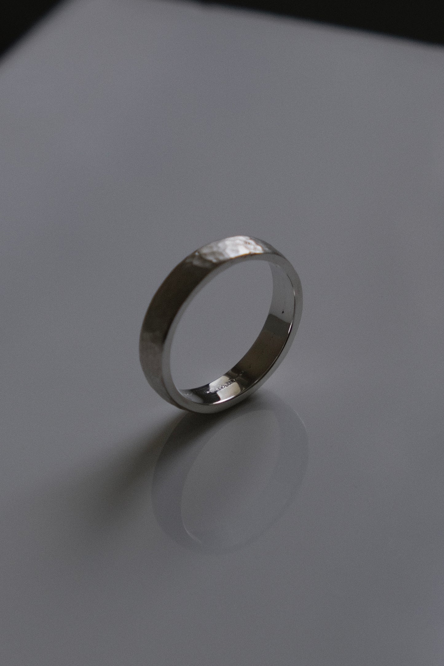 5mm Hammed Silver Men's Wedding Band