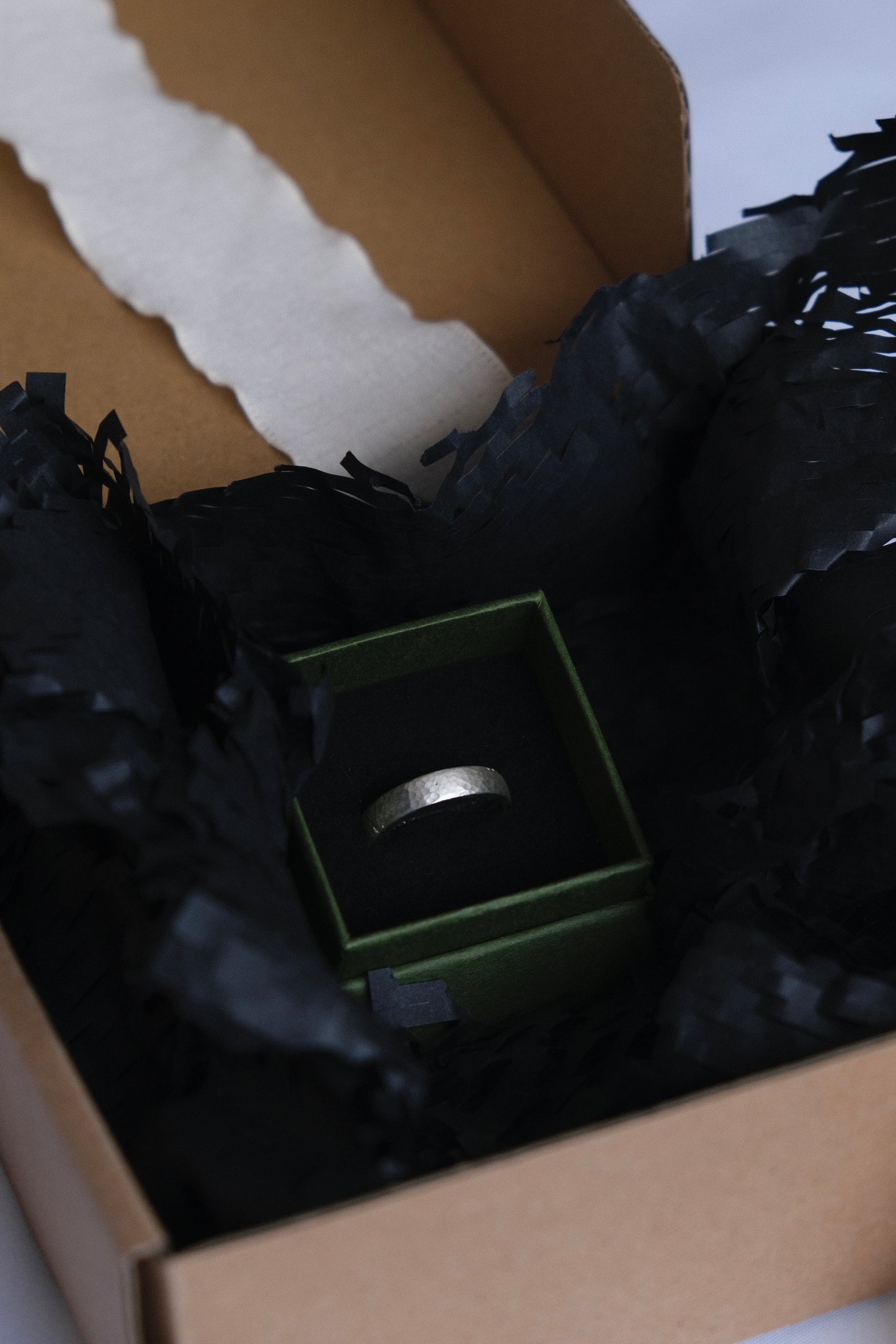 5mm Hammed Silver Men's Wedding Band