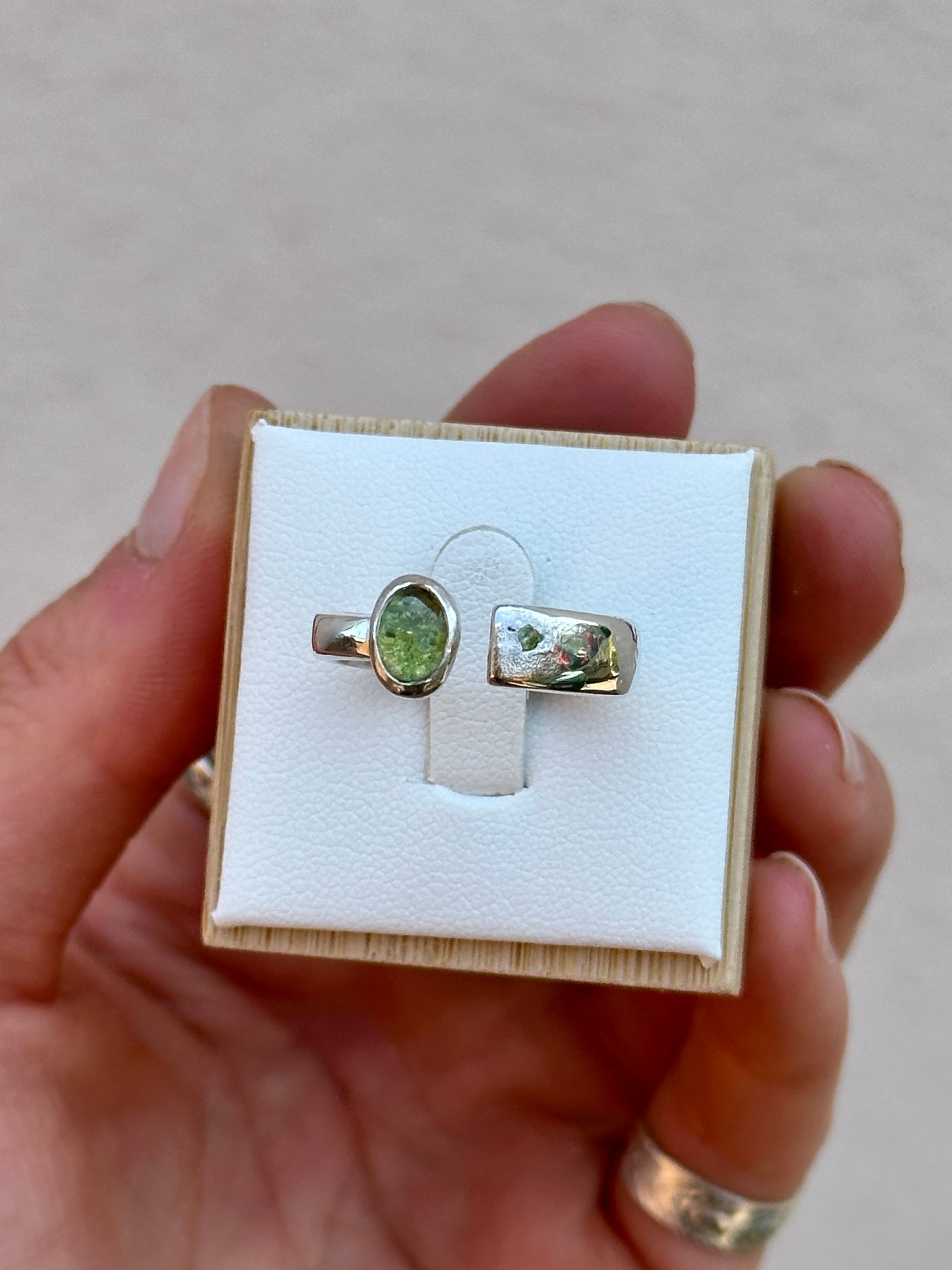 Peridot Memorial Keepsake Ring