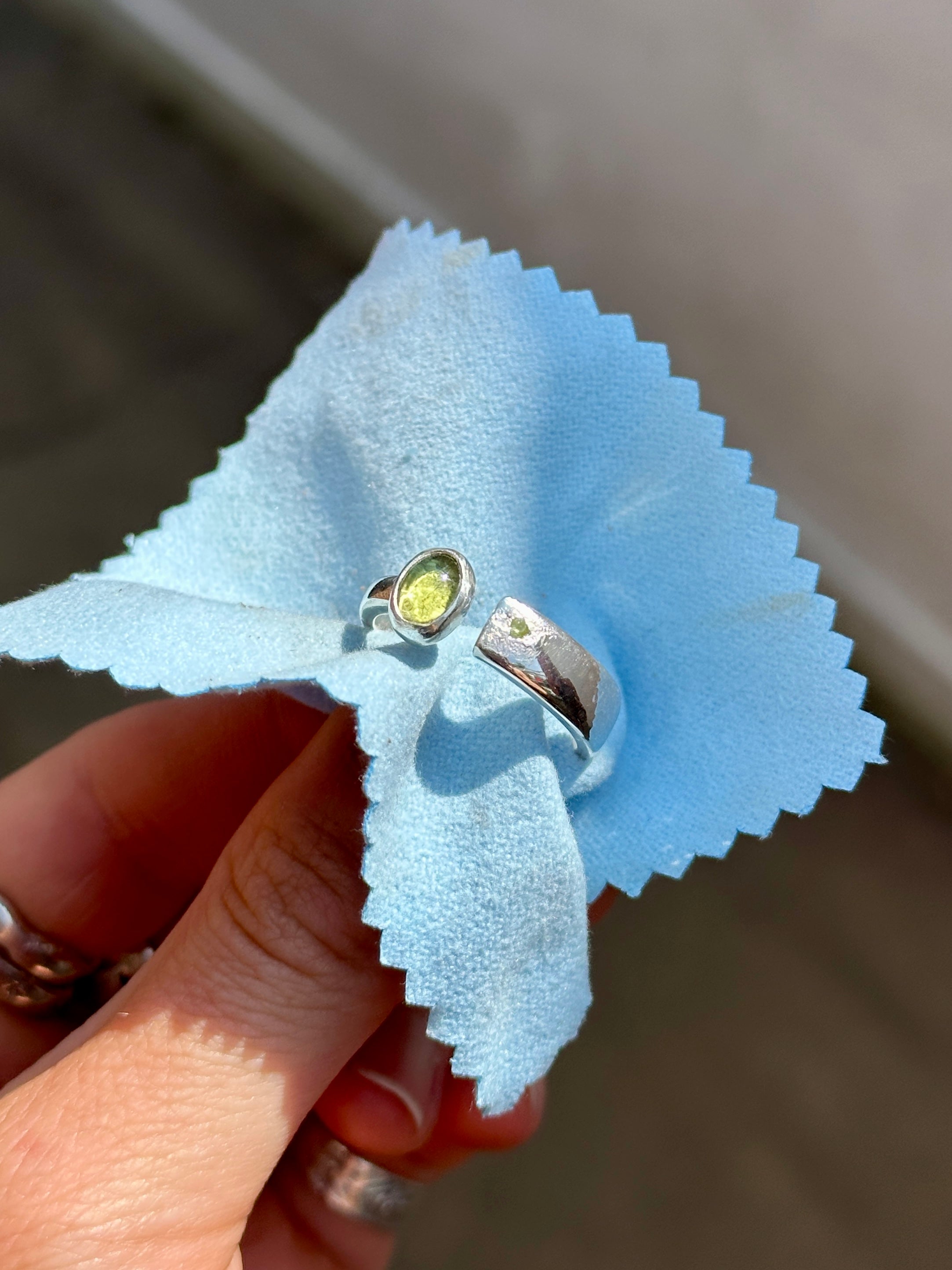 Peridot Memorial Keepsake Ring