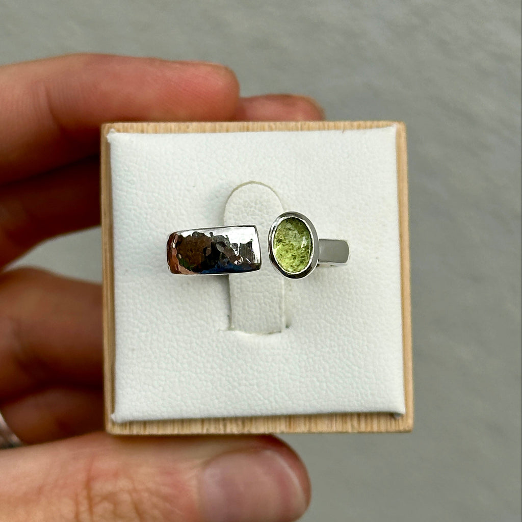 Peridot Memorial Ashes Ring