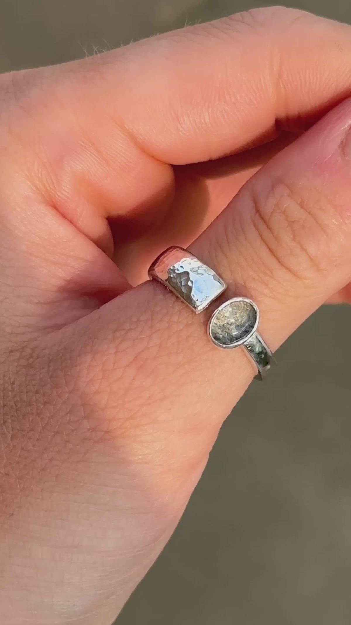 Aquamarine Memorial Ashes Ring