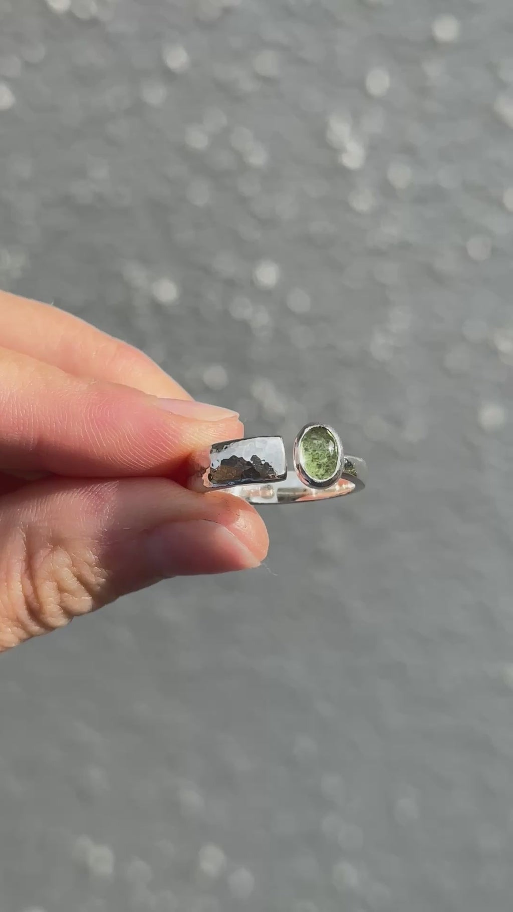 Peridot Memorial Ashes Ring